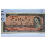 1954 Canada Two Dollar Bill