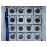 16 British Half Pennies Starting in the Year