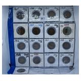 17 Canada Pennies Starting in the Year 1859.