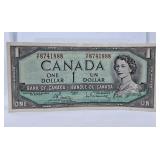 1954 Canada One Dollar Bill