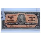 1937 Canada Two Dollar Bill with Nice Color