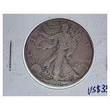 Very Fine 1939 U.S.A. Half-Dollar Coin