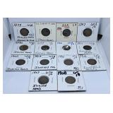 14 U.S.A. Indian Head Pennies Starting with the