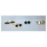 4 sets of gold tone cuff links
