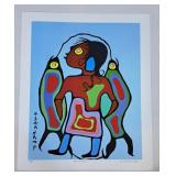 Norval Morriseau Print - Boy with Fish 9/950