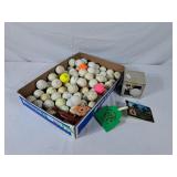 Box of Golf Balls & Golf Ball Cleaner