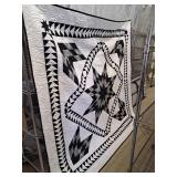 Beautiful Black, Grey & White Quilt - 86"x90"