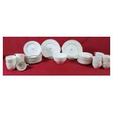 Pretty Gold Shamrock China Dinnerware - 38pcs