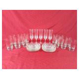 Champagne Flutes, Drinking Glasses (Two Sizes),