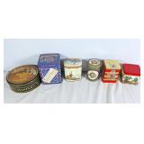 Collection of candy tins
