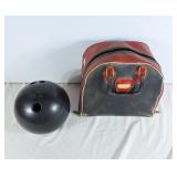 Bowling ball bag and bowling ball approx 12lbs