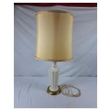 Ceramic Table Lamp w/Brass Base 31"H