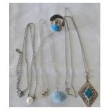 (3) Sterling Silver Necklaces & Ring