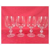 Vintage Bohemia Crystal Wjne Glass Set - Claudia