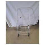 White metal folding utility cart