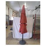 Red outdoor patio set umbrella 94"Tall approx