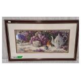Framed print "Teapot and Lilacs" Richard W Boyer