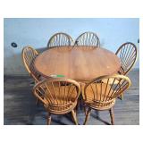 Oval table with 6 chairs