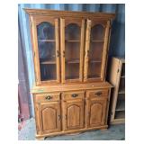 Wooden 2 piece China Hutch