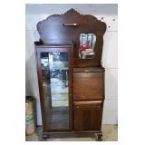 Side by side combination Secretary Desk and glass