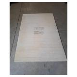 Wool area rug with minimalist design 73" X 48"