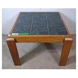 Green tile top coffee table