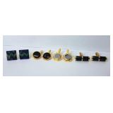 4 sets of gold tone cuff links