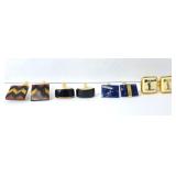 4 sets of gold tone cuff links