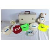 Watkins memorabilia including hats, clock carry