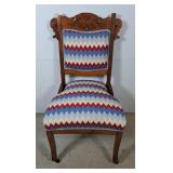 Victorian Eastlake style parlor chair with carved