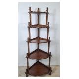 5 tiered pie crust corner knickknack shelf