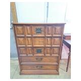Vintage Heritage highboy chest 5 drawer dresser