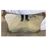 Large mirror with plastic framing