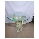 Composite Angel with glass table top