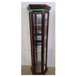 Display cabinet with 4 glass shelfs.19"wï¿½9ï¿½"dï¿½70"h