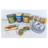 Collection of tins