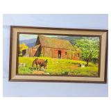 Vintage Lithograph Print by Brightwell "A Day in