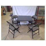 Folding games table and 4 folding chairs
