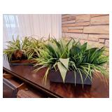 Pair of faux flower arrangements