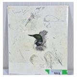 Glen Loates Loon Study Print. 12' l x 14' h