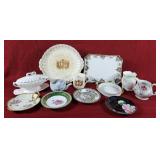 Vintage Royal Visit Plate & Mug, Saucers,