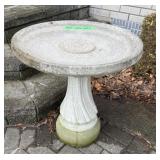Concrete birdbath, 2 pieces