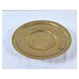 Vintage Brass Chinese raised plate