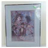 Framed Paul Murray How Many Clowns Print. 18 1/4'