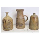 Trio of signed pottery artworks!
