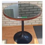 Round side table / dining table with glass top.