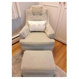 Accent chair with matching foot stool