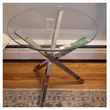 Modern glass top side table