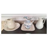 Pitchers, wash bowls, and platter