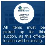 All items must be picked up for this auction, as